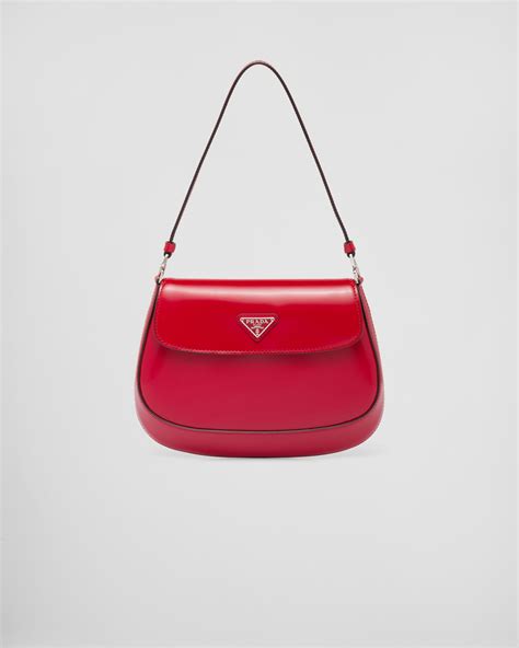 prada cleo large leather shoulder bag|shoulder bag with flap.